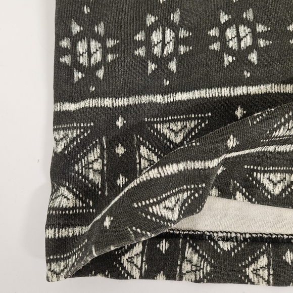 Tory Burch Bologan Knit Aztec Drawstring Dress in Charcoal and White Sz XL - Picture 8 of 10